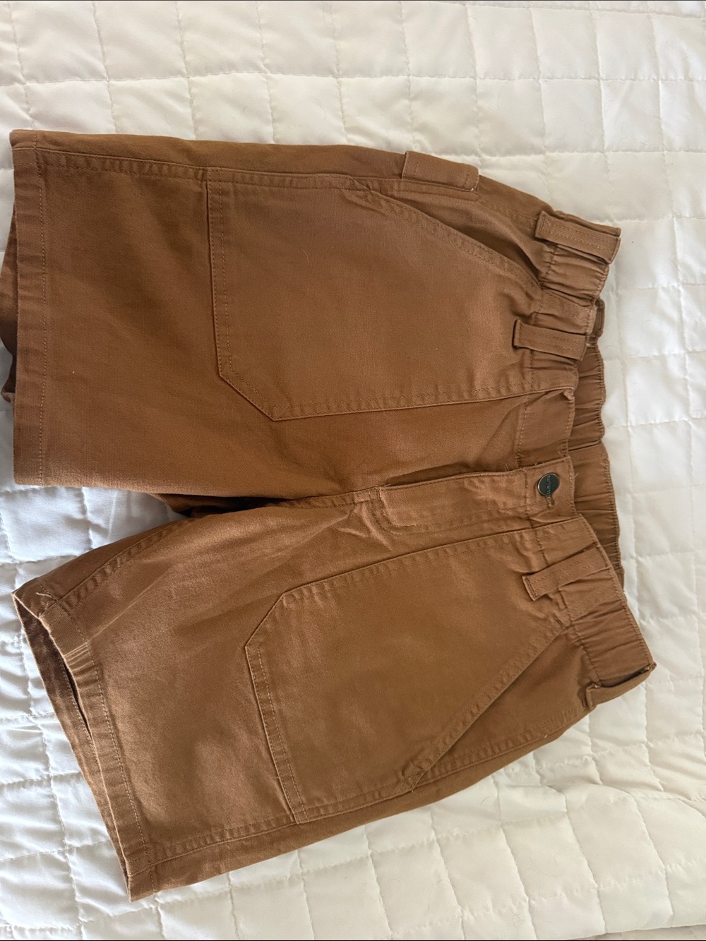 Carhartt Women's Brown Elastic-Waist Cargo Shorts